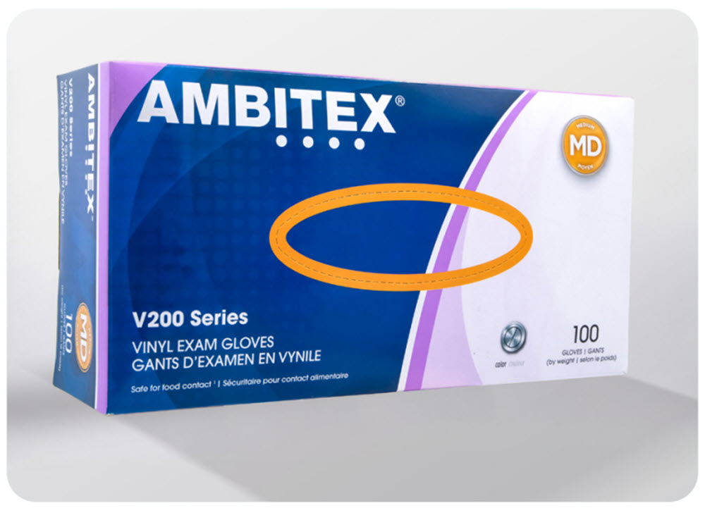 Ambitex V200 Vinyl Exam Series Gloves
